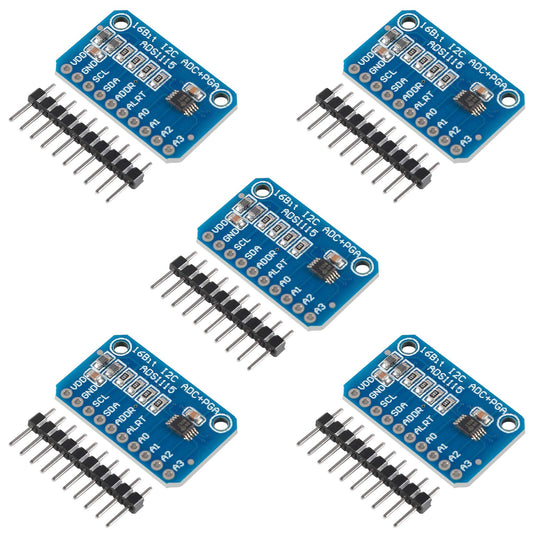 ACEIRMC ADS1115 16 Bit 16 Byte 4 Channel I2C IIC Analog-to-Digital ADC PGA Converter with Programmable Gain Amplifier High Precision ADC Converter