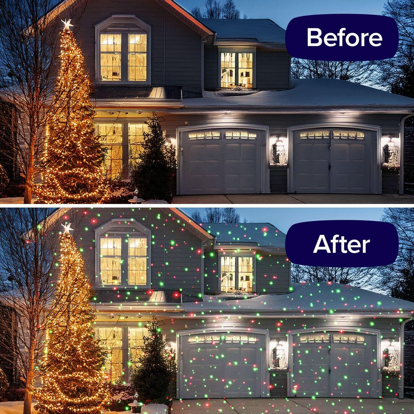 Star Shower Ultra 9 Outdoor Laser Light Show, AS SEEN ON TV, New 9 Unique Patterns, Showers Home w/Thousands of Lights, 3 Color Combinations, Motion