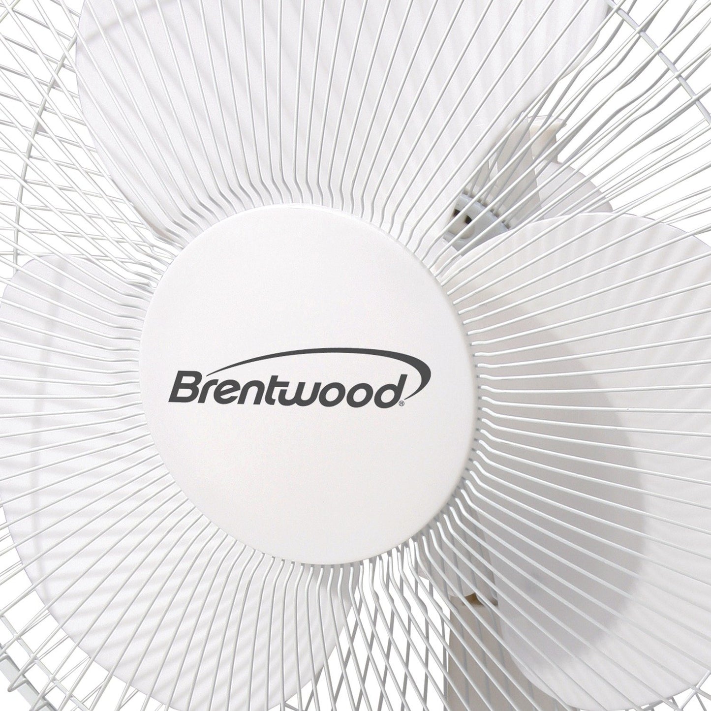 Brentwood Kool Zone F-12DW Oscillating Desk Fan,3-Speed 12-inch,White
