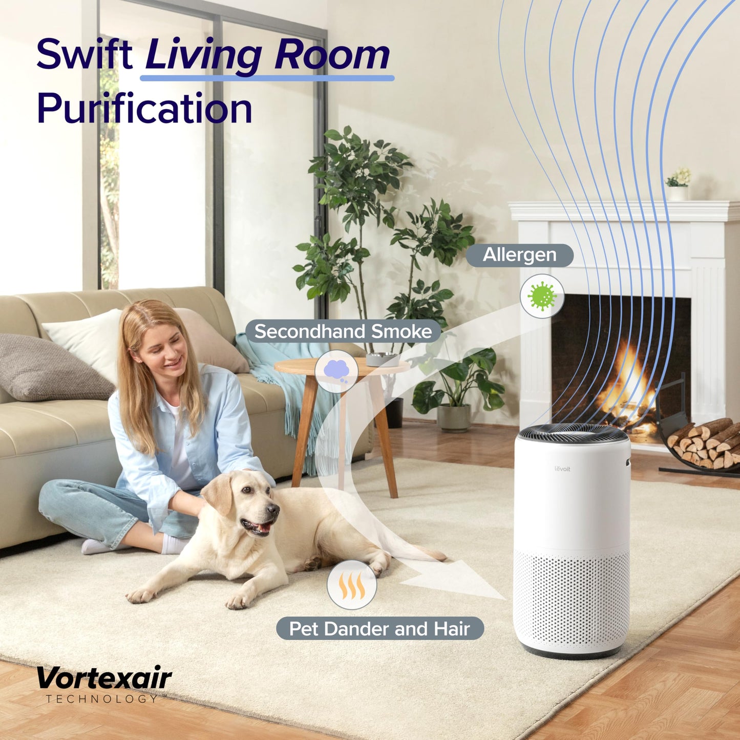 LEVOIT Smart Air Purifiers for Home Large Room Up to 1733 Ft² Core 400S-P