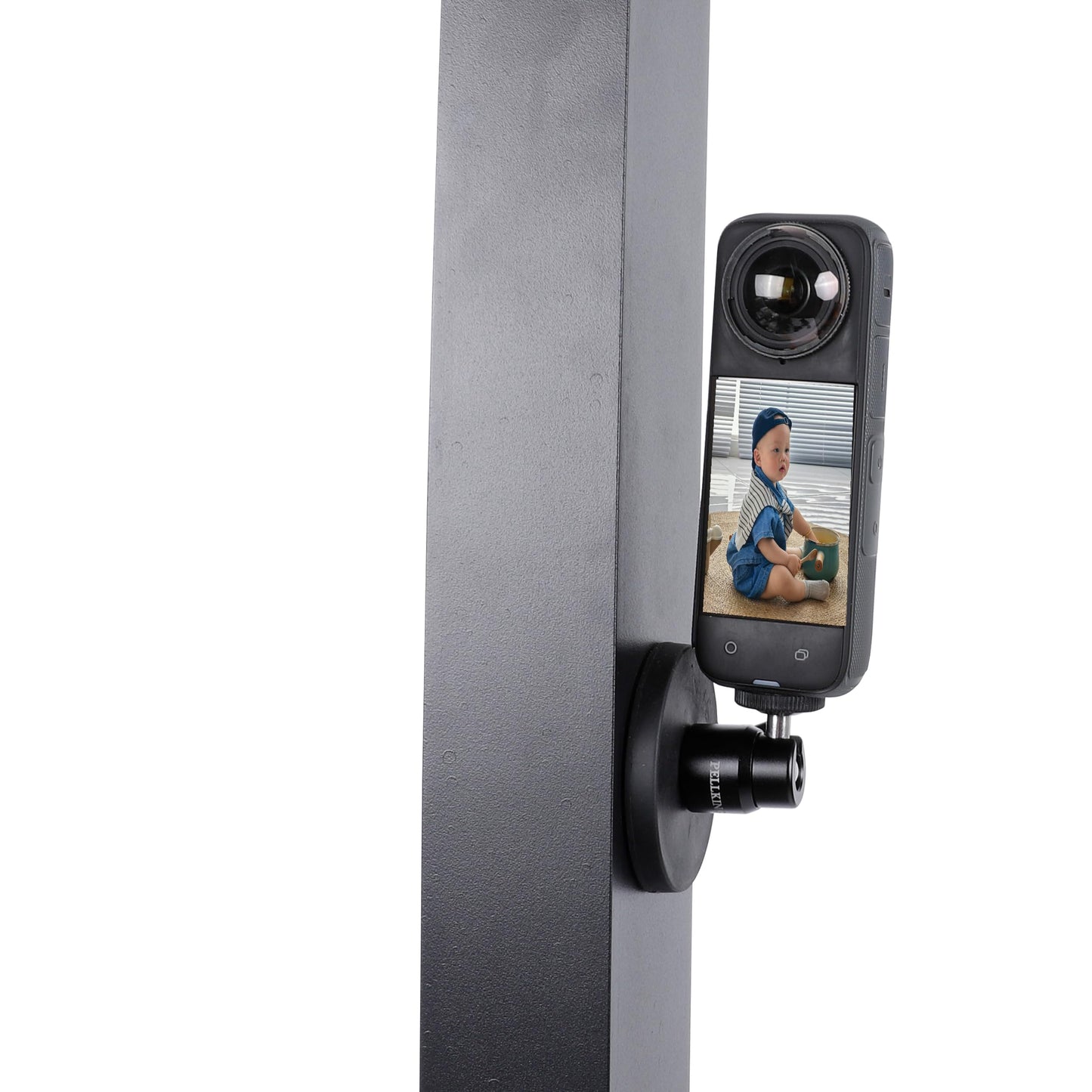 PellKing Magnetic Camera Mount for Insta360 X5 X4 X3-360° Adjustable Ball Head -Compatible with All Action Cameras on Cars, Boats, Metal Surfaces