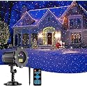 FLITI Laser Christmas Projector Lights Outdoor, Waterproof Christmas Decorations Moving Stars Light Show, Remote Control Timer, Holiday Projector