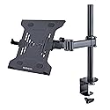 StarTech.com Laptop Desk Mount, VESA Monitor Mount for Displays up to 34" 17.6lb/8kg or Laptops up to 9.9lb (4.5kg), Articulating Arm Tray with Clamp