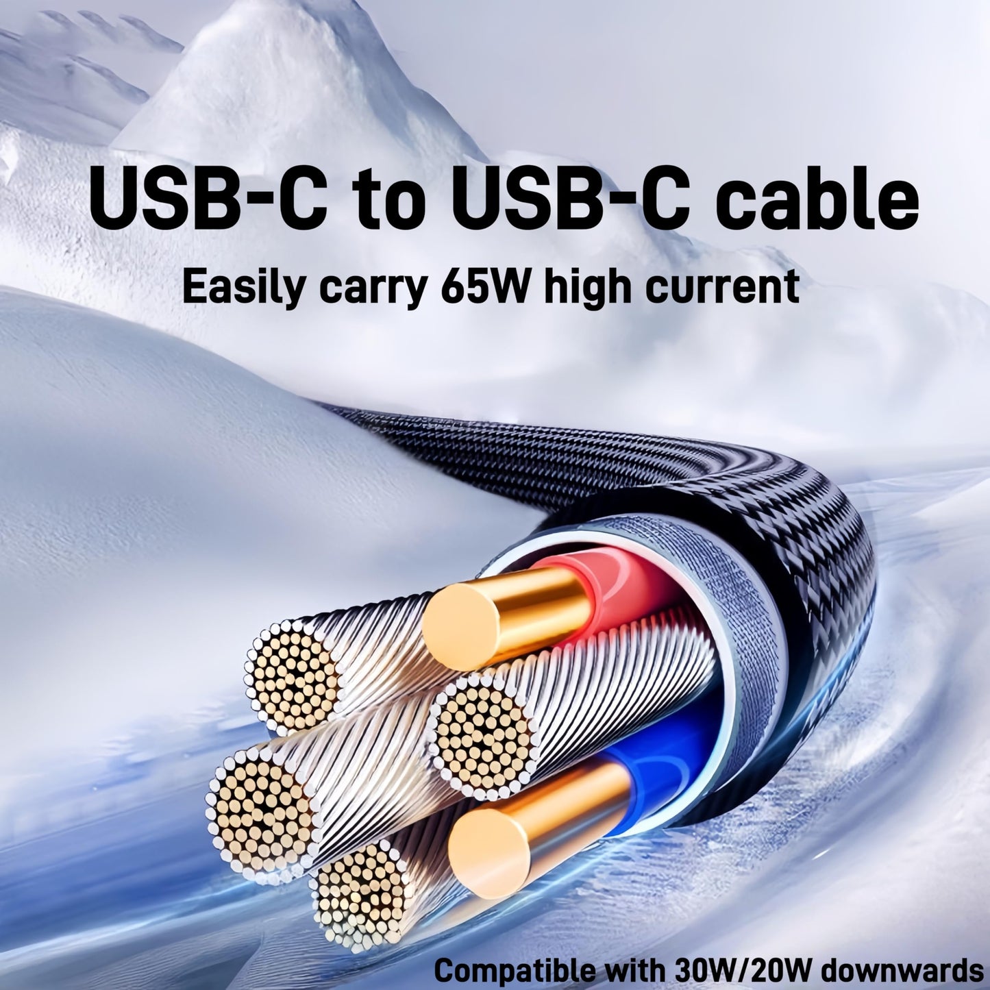 LETONDA USB C to USB C Cable (3.3FT-6.6FT,2Pack) Woven Fast Charging Works Compatible with iPhone 16/15 Samsung Galaxy S24/S21/S10/Note 10 MacBook
