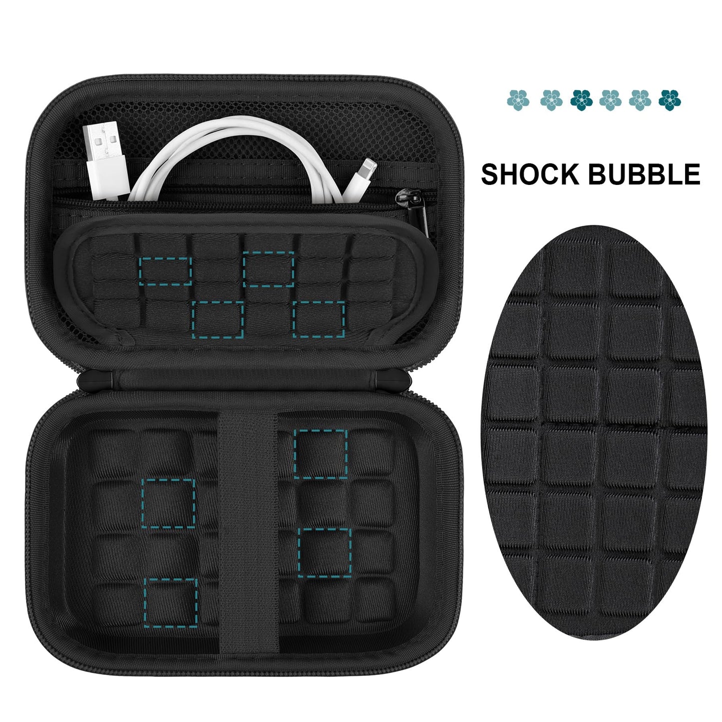 Supmay Hard Travel Case for Kodak Printomatic Full-Color Instant Print Digital Camera, Protective Pouch Cover Carrying Bag with Mesh Pocket for USB