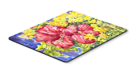 Caroline's Treasures 6056MP Flower - Hibiscus Mouse Pad, Hot Pad or Trivet for Home Office Gaming Working Computers Laptop Mouse Mat,Washable Large
