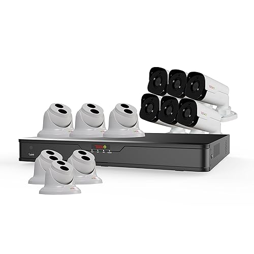REVO America Ultra 16Ch. 4TB HDD 4K IP NVR Security System - Fixed Lens IP Cameras 6 x 4MP Audio Bullet Cameras & 6 x 4MP Turret Cameras - Remote