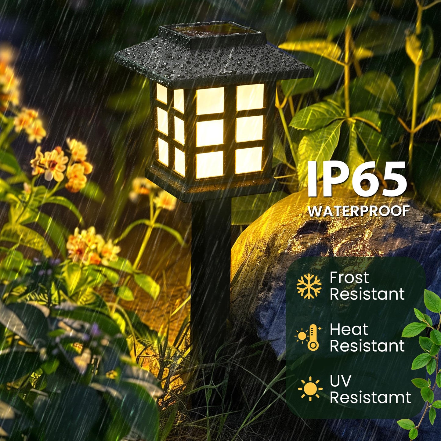GIGALUMI Solar Outdoor Lights,12 Pack LED Solar Lights Outdoor Waterproof, Solar Walkway Lights Maintain 10 Hours of Lighting for Your Garden