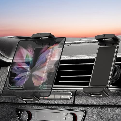 OATSBASF for Z Fold 7 Car Mount, Air Vent Clip Phone Holder for Your Car for Samsung Galaxy Z Fold 7 6 5 4 3 Accessories, Compatible for Google Pixel