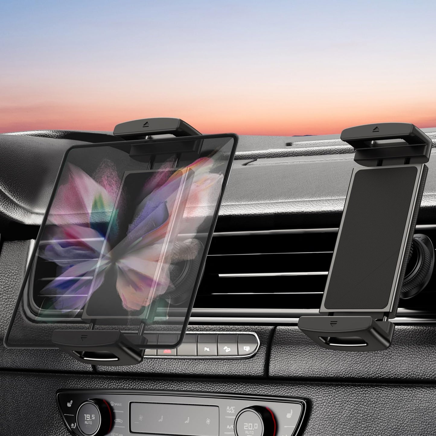 OATSBASF for Z Fold 7 Car Mount, Air Vent Clip Phone Holder for Your Car for Samsung Galaxy Z Fold 7 6 5 4 3 Accessories, Compatible for Google Pixel