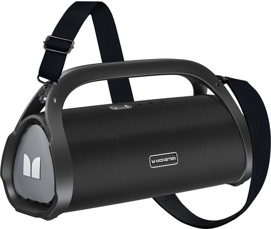 Monster Adventurer Max Bluetooth Speaker, IPX7 Waterproof Portable Speaker with Double Subwoofer, 120W Peak Stereo Sound and Rich Bass, 24H Playtime