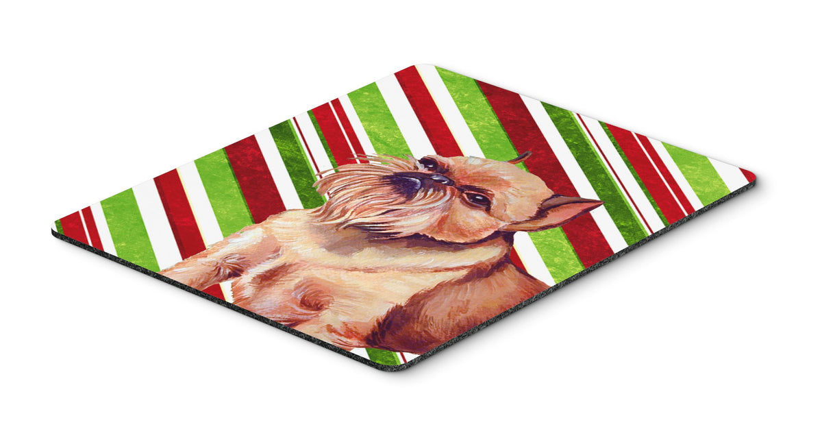 Caroline's Treasures LH9224MP Brussels Griffon Candy Cane Holiday Christmas Mouse Pad, Hot Pad or Trivet for Home Office Gaming Working Computers