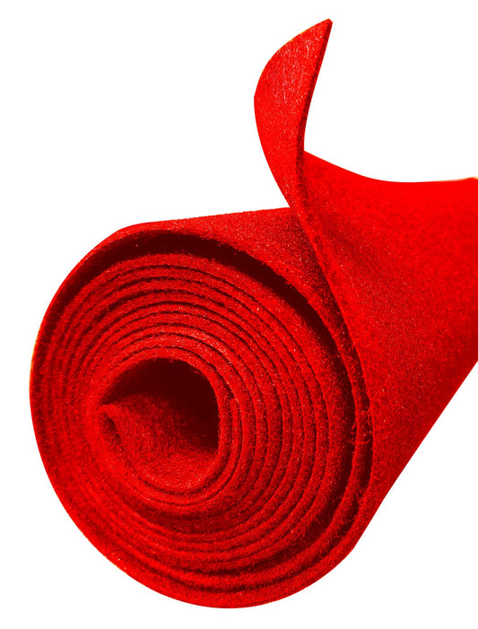 144" x 45" Red Polymat Felt Fabric Speaker Carpet Liner Resists Stains Speaker Box Cabinet Subwoofer for Car Audio,Boat Interior,Trunk,Shelf,Underfelt