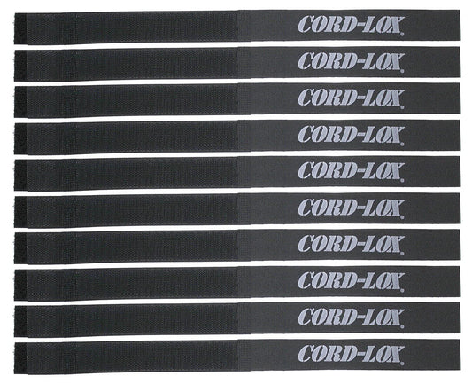 Cord-Lox Y-Series Cable Ties - Cord Ties for Electrical Cords, Cable Organizer for Studios and Stage, Wire Management Open End Attaches to Cable