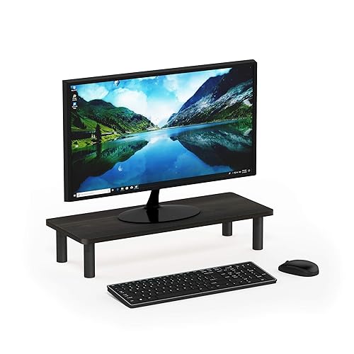 Furinno Turn-N-Tube Monitor Riser Stand, Espresso/Black