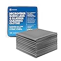 Premium Lens Screen Cleaning Cloth by Microfiber Wholesale | Gray | 8”x8” | 10pk | Soft Microfiber Suede | Compact Size Reusable | No Lint