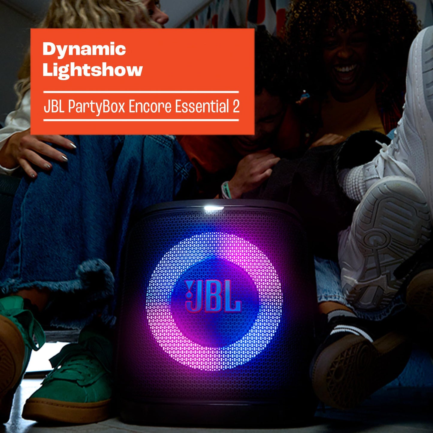 JBL PartyBox Encore Essential 2 - Portable Battery-Powered Party Speaker with AI Sound Boost, Up to 15 Hours of Play time, IPX4 Splash Proof,