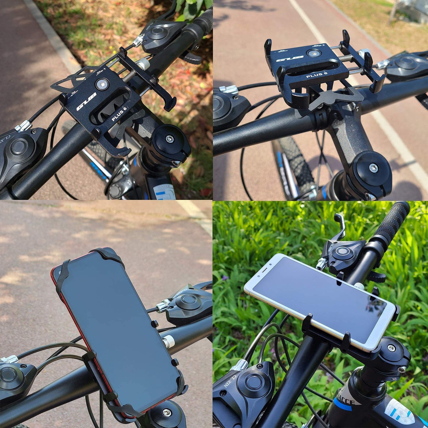 GUB Bike Phone Mount Holder, Aluminum Motorcycle Phone Holder Mount with 360° Rotation for iPhone 16 17 15 14 Pro Max Mini X XR Xs Plus, Samsung S25