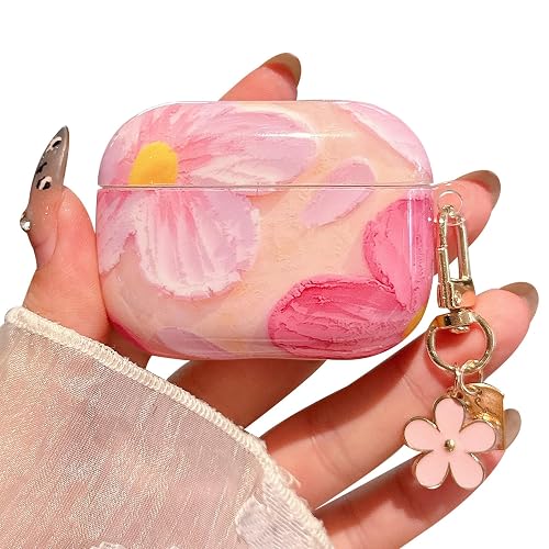 PHOEACC for AirPod Pro 3 Case 2025 Cute Aesthetic Flower for Women Girls Soft TPU Protective Cover with Keychain Compatible for AirPods Pro 3rd