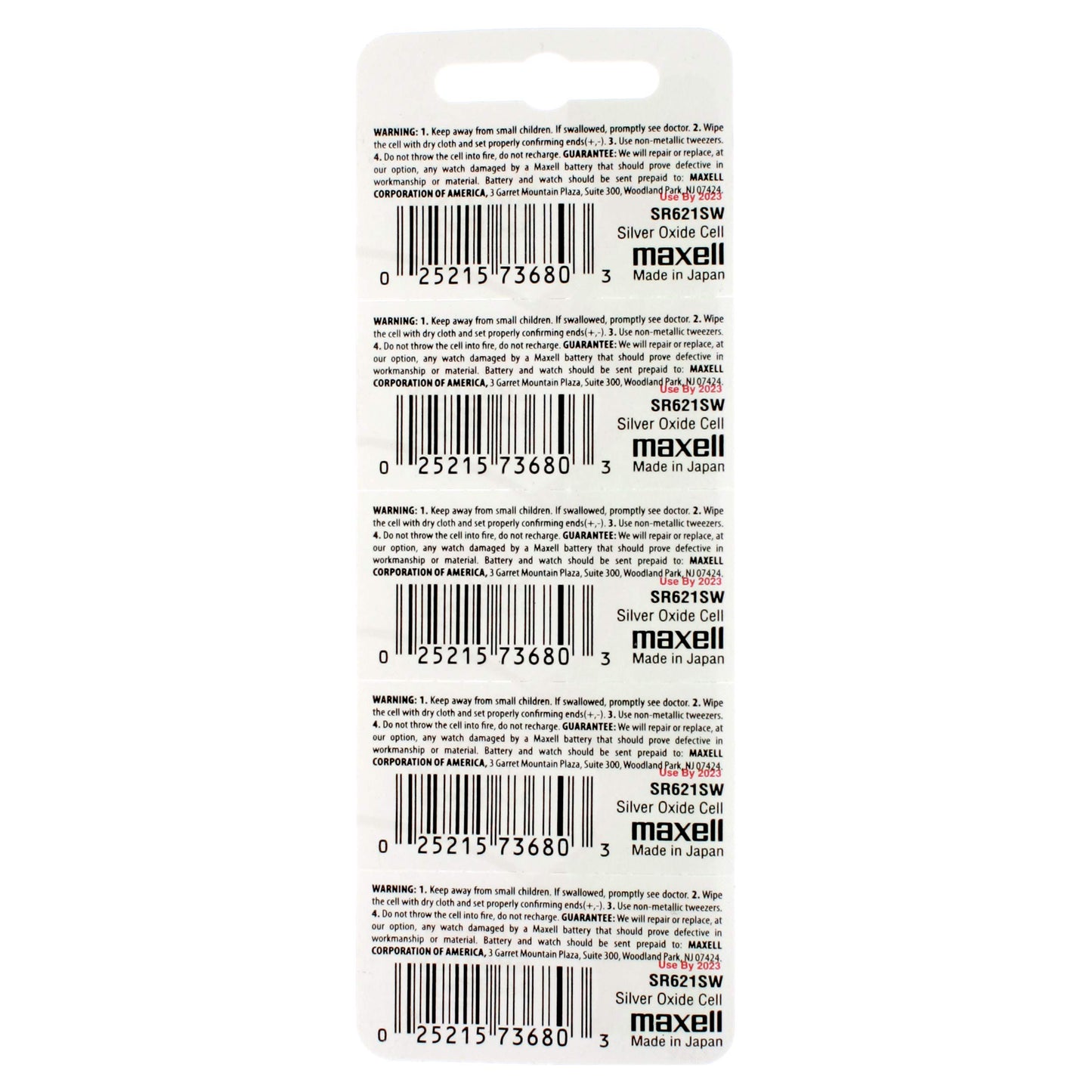5PK Maxell Silver Oxide SR621SW Low Drain Watch Battery Replaces 1175SO, 164, 280-34, 362, 531, 602, AG1, D 364, D364, GP364, L621, LR621, R 364/31…