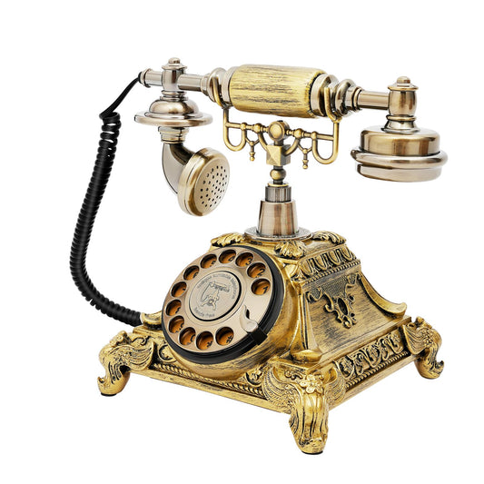 SHZICMY Retro Rotary Landline Phone 1960s Vintage Telephone Old Fashioned Corded Phones, Antique Dial Handset Corded Desk Home Office Vintage