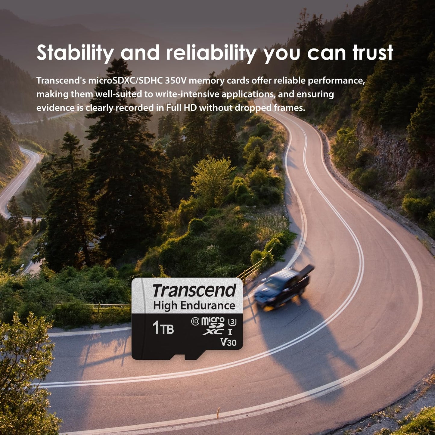 Transcend USD350V Micro SD Card 128GB, U3 V30 Memory Card for Nintendo-Switch/Dash cam/Security Cam/Surveillance/GoPro/Insta360/DJI/Drone/Action Cam