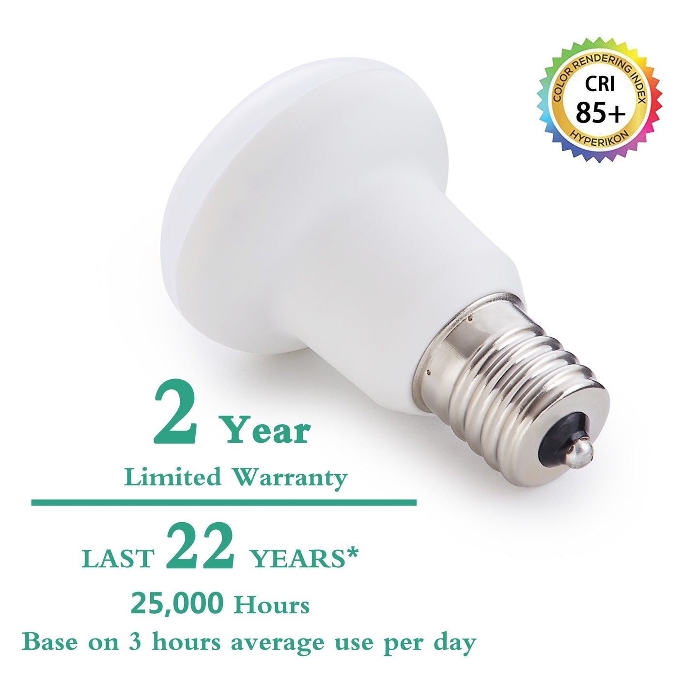 R14 LED light Bulb 3Watt E17 Base 300lumen 120Volt Daylight White 5000k (equivalent 25Watt Flood Light Bulb Brightnes)Be applicablefor Ceiling Fan