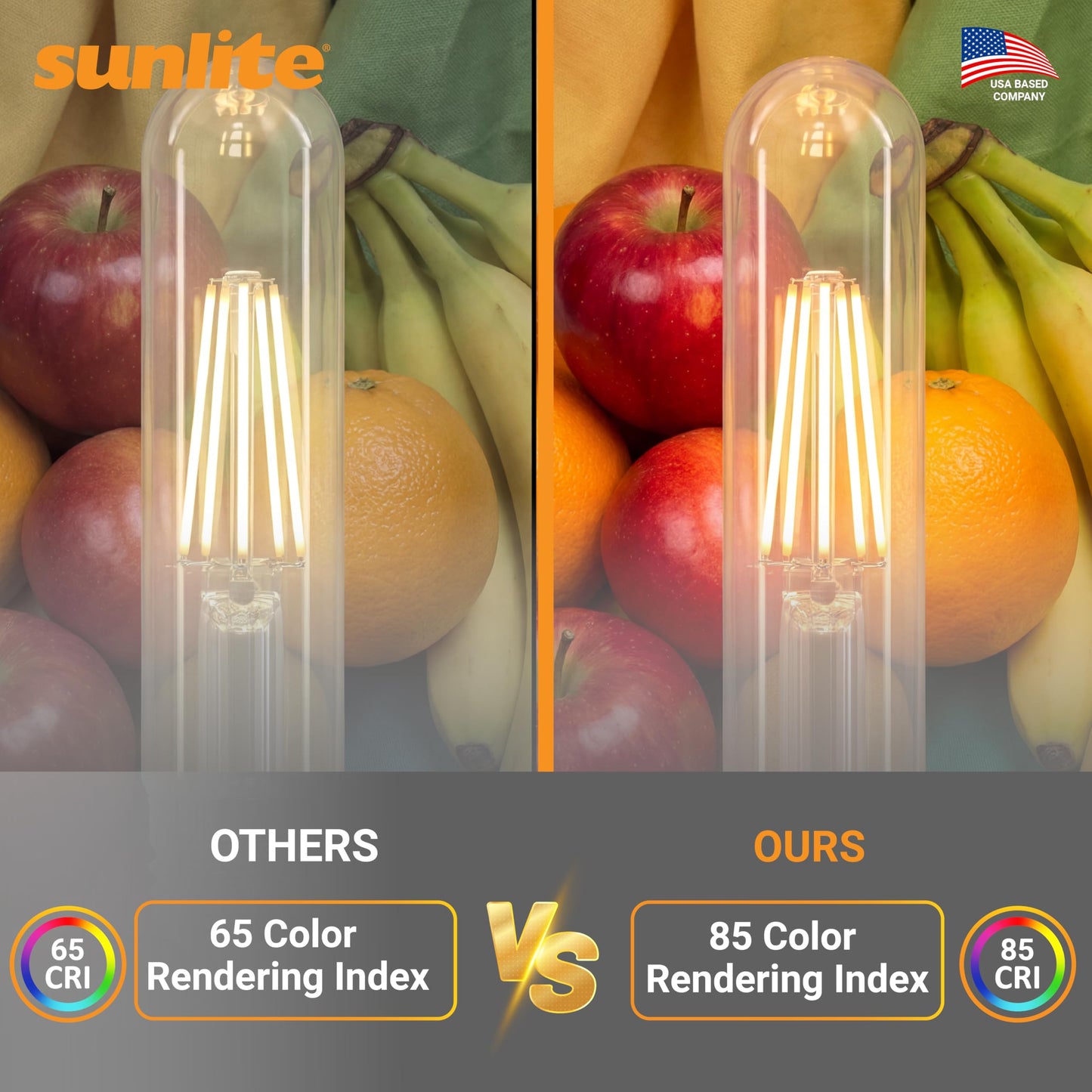 Sunlite LED Filament T10 Tubular Light Bulb, 6 Watts (60W Equivalent), 600 Lumens, Medium E26 Base, Dimmable, 128 mm, UL Listed, 2700K Soft White, 6