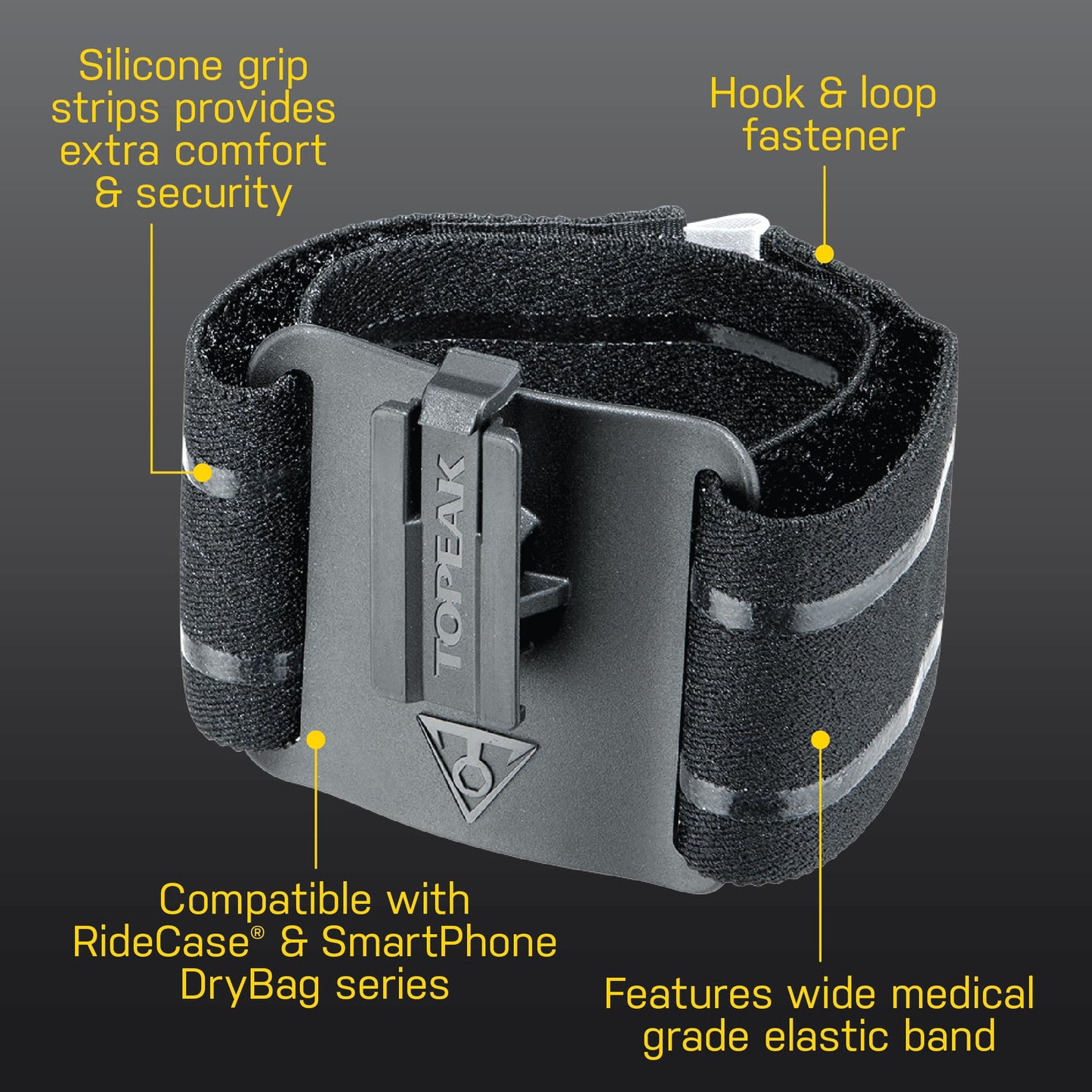 Topeak RideCase Armband - Secure and Comfortable Smartphone Holder for Active Lifestyles