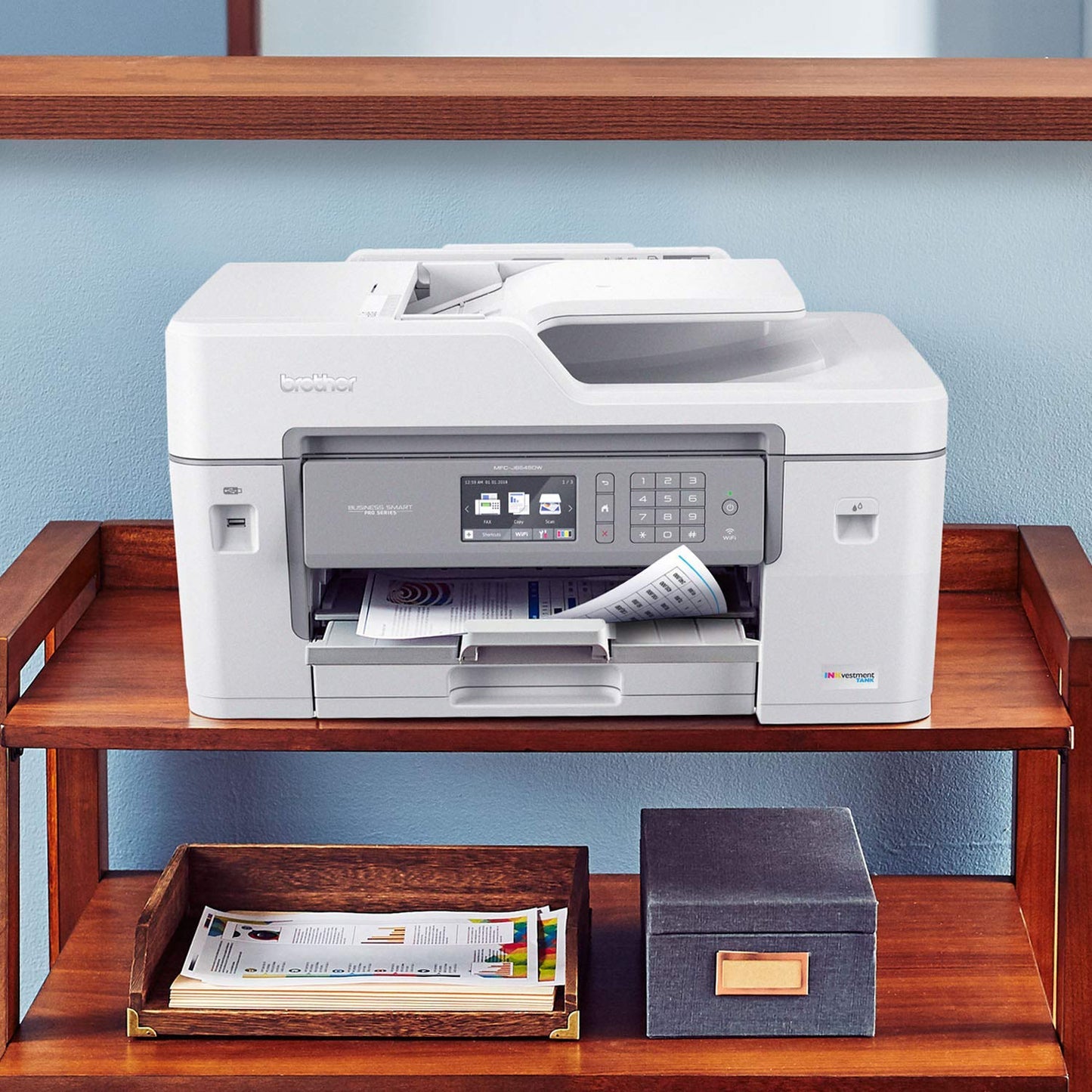Brother MFC-J6545DW INKvestmentTank Color Inkjet All-in-One Printer with Wireless, Duplex Printing, 11" x 17" Scan Glass and Upto 1-Year