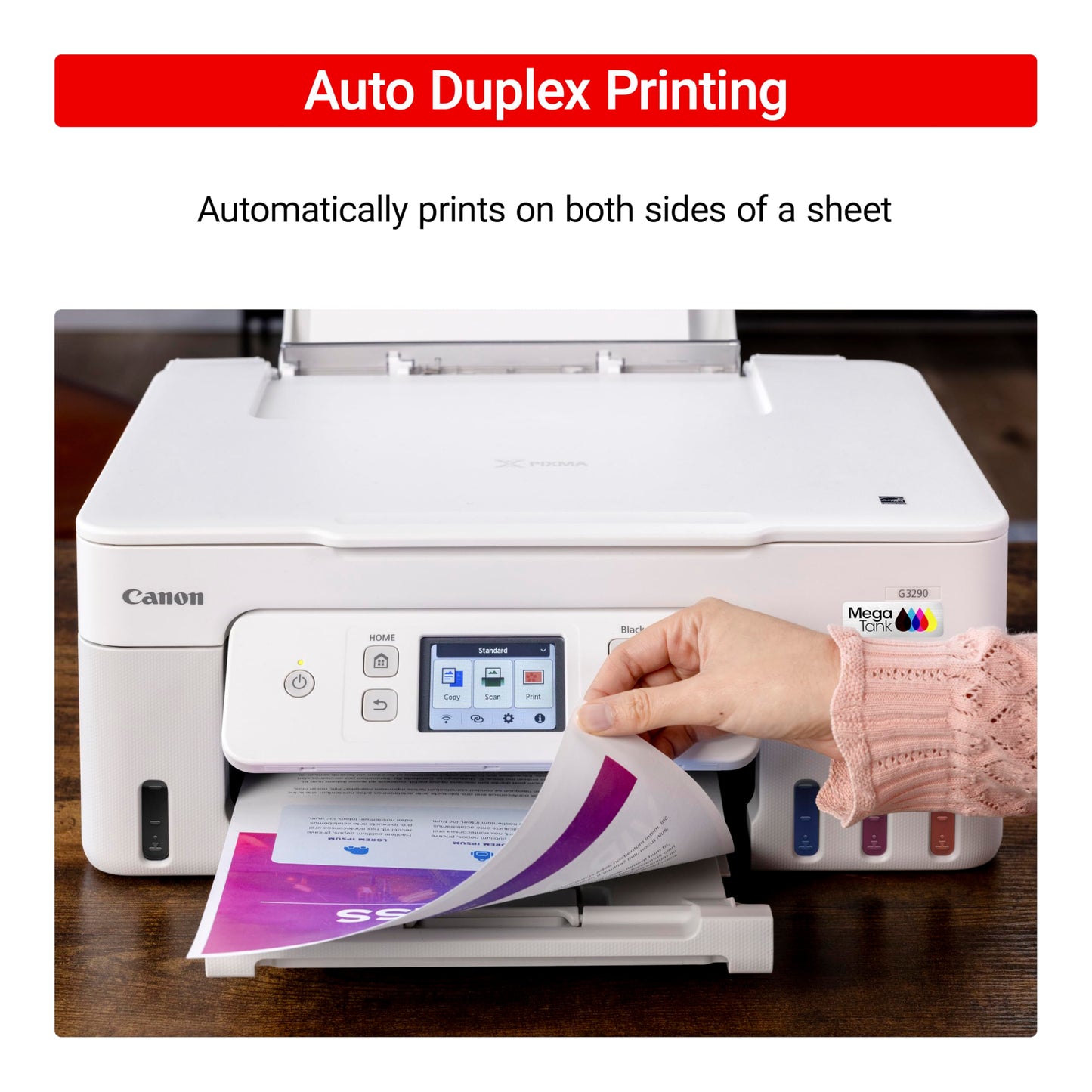 Canon Megatank G3290 All-in-One Wireless Supertank [Megatank] Printer | Print, Copy, Scan | Mobile Printing |2.7" LCD Color Touchscreen | Auto Duplex