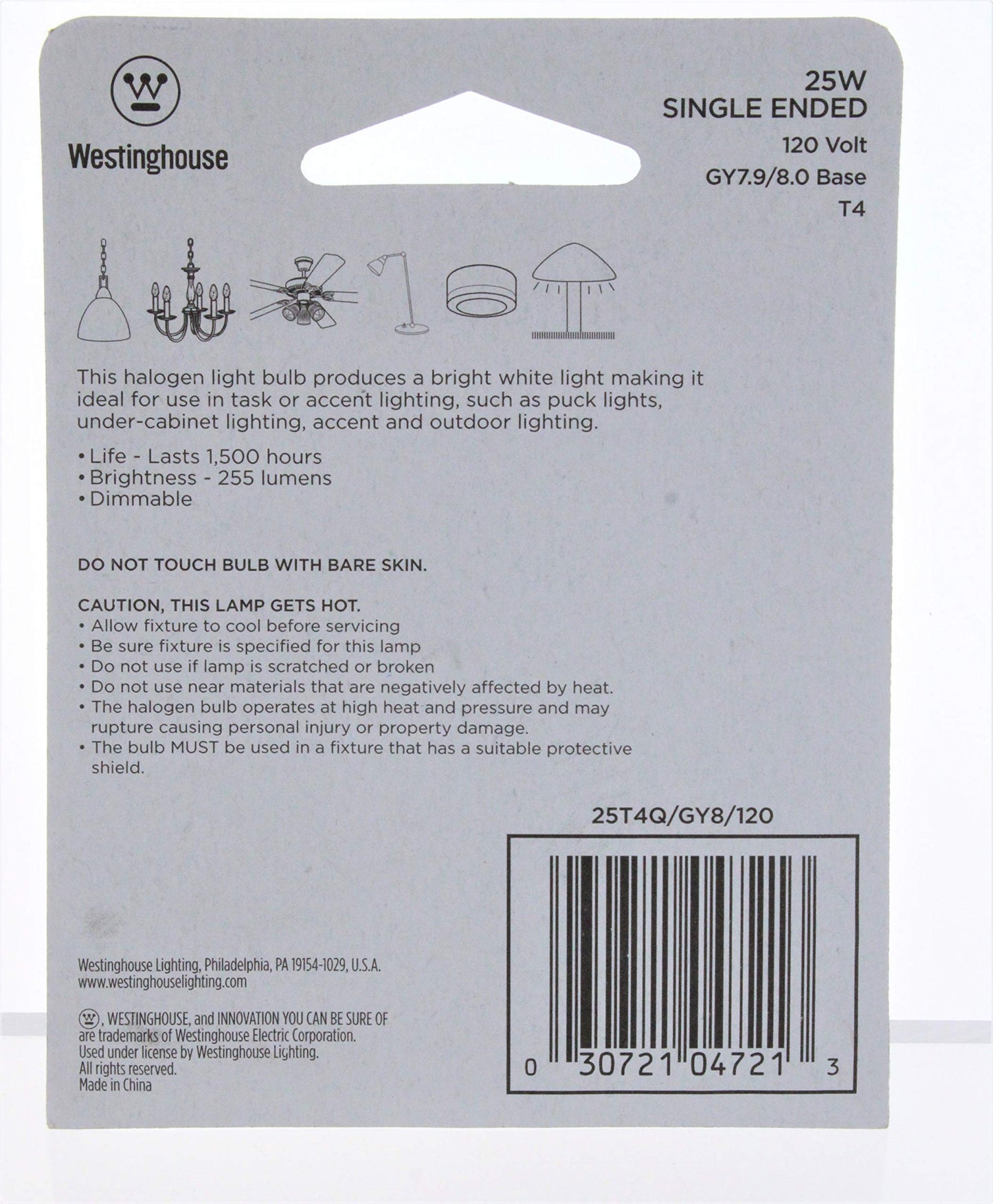 Westinghouse Halogen Jcd Lamp 25 W T4 Gy7.9 1-11/16 in. Clear Carded