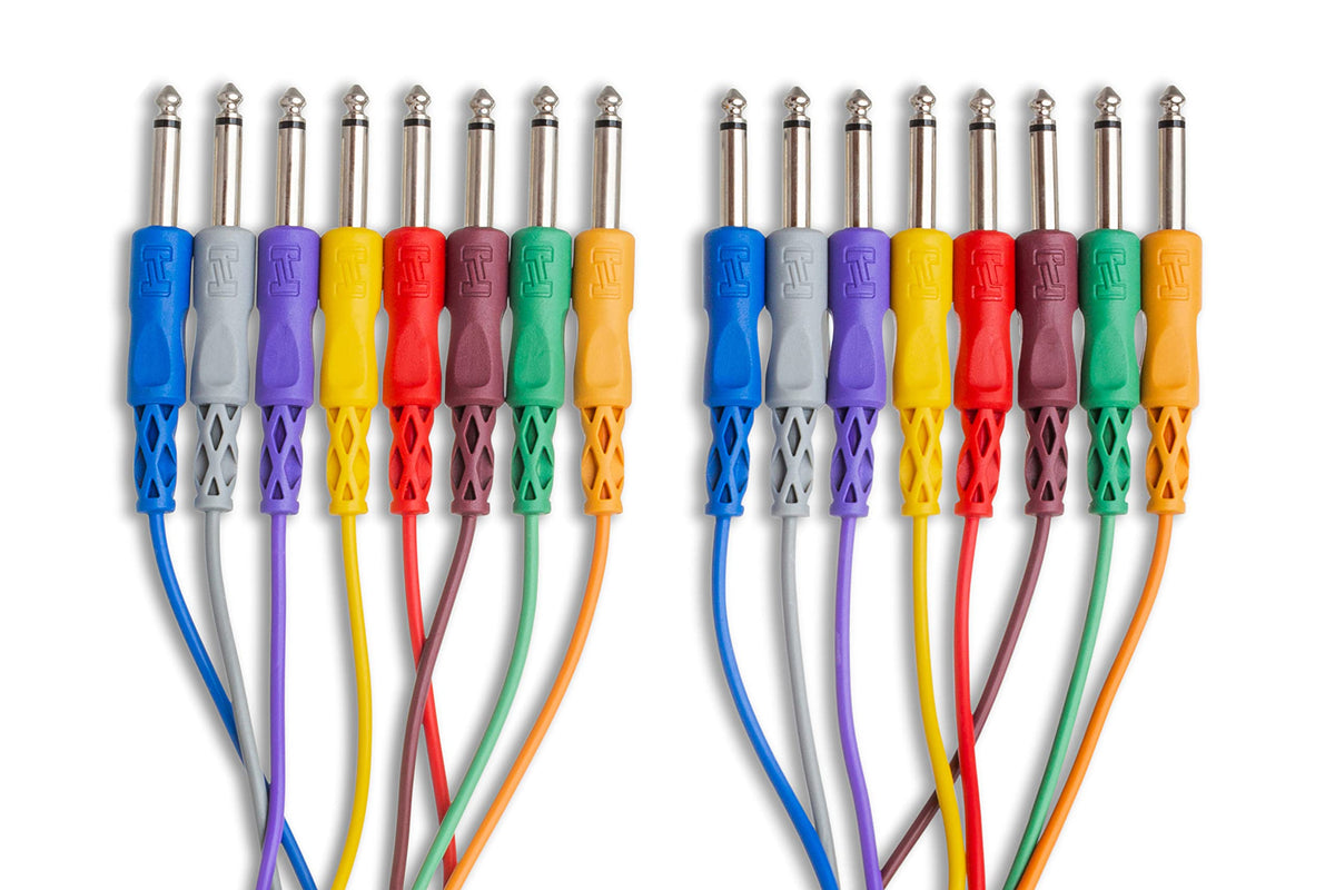 Hosa CPP-890 Unbalanced Patch Cables, 1/4 Inch TS to Same, 3 Feet