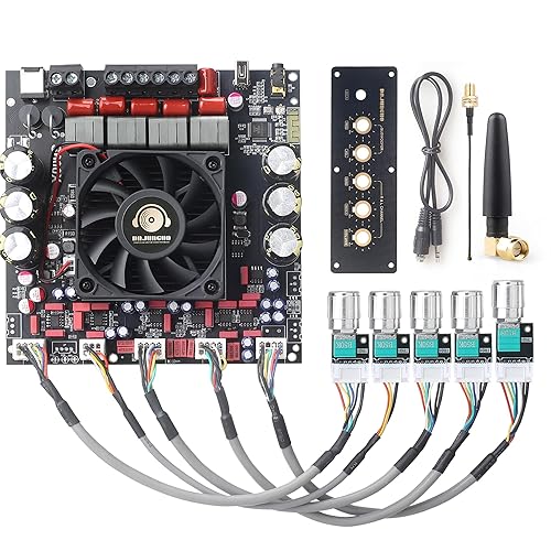 2.1 Channel Power Amplifier Board 300W+300W+600W, TPA3255 Chip with Bluetooth?AUX and USB Inputs, Audio Power Amplifier with Antenna (S600X-W)
