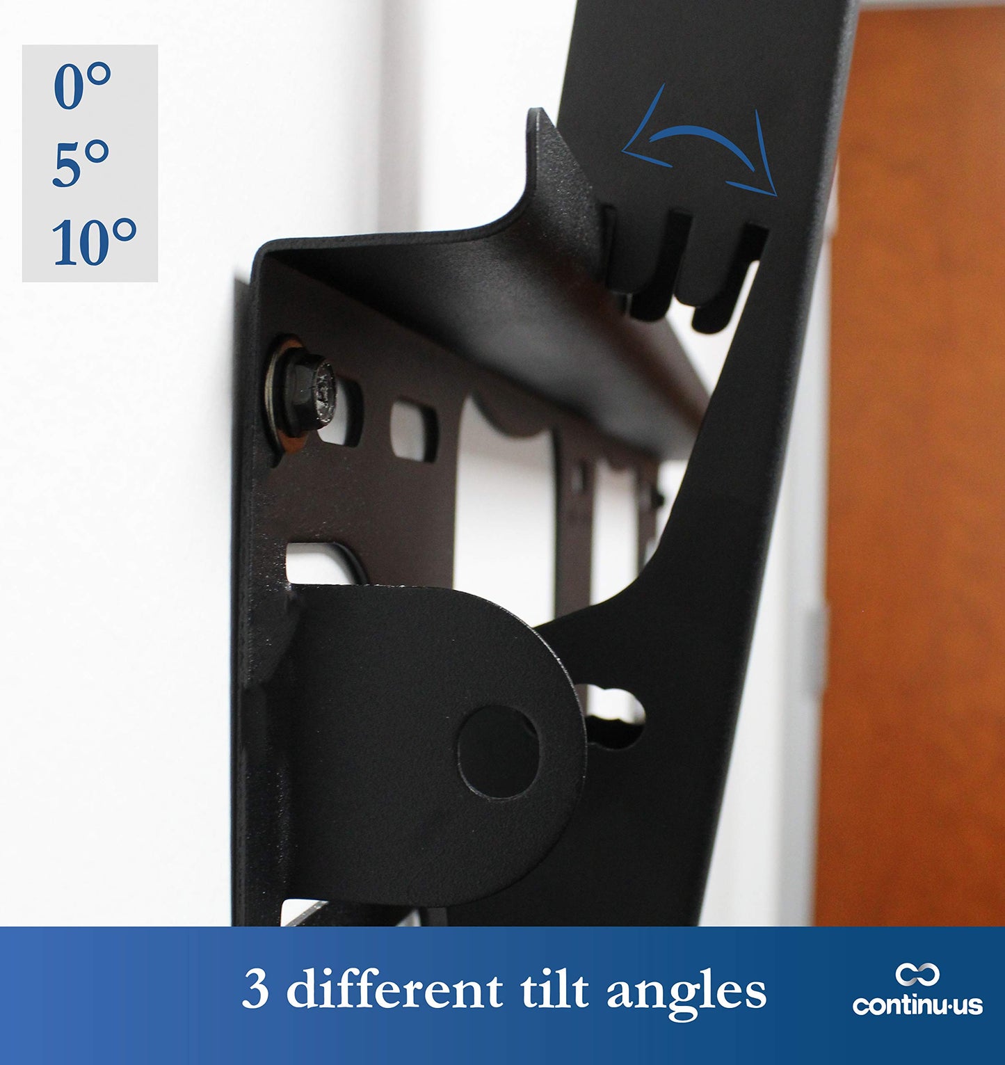 TV Wall Mount with Low Profile for 32-75 inch TVs | Continu.us CTM-3000 Tilting Television Wall Mount Bracket. Eliminates Screen Glare - Easy