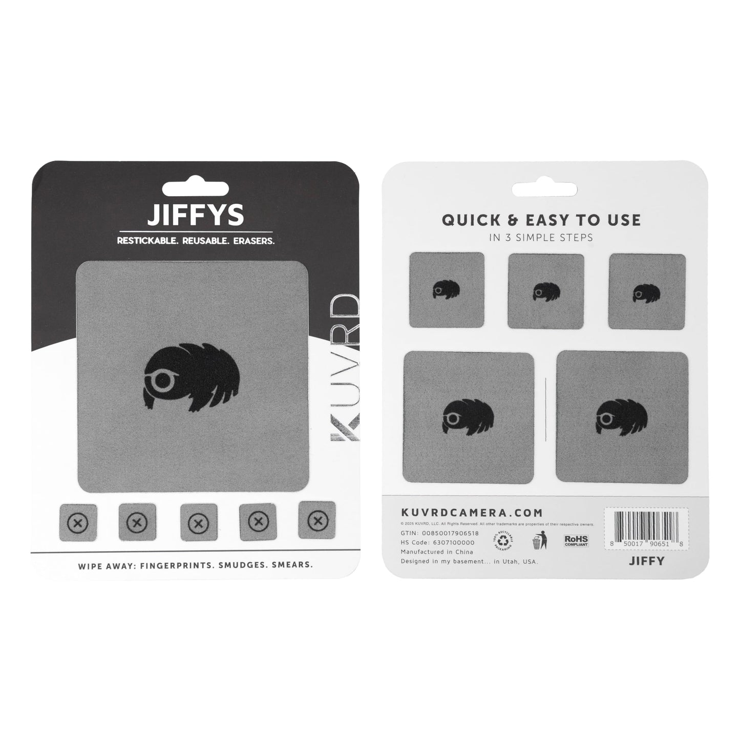 KUVRD Waterbear - Universal Screen Cleaners - Teeny Tiny Cleaning Tools for Your Lenses & Screens, Phat Pack