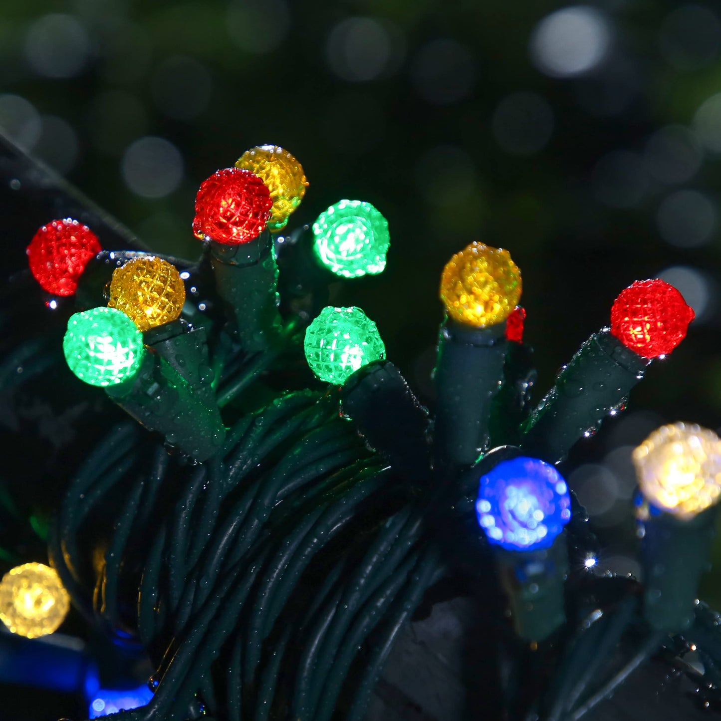 18.6Ft 50 LED Colorful Mini Globe String Lights G12 Ball Christmas Tree Lights for Small Tree Crafts Garden Fence Holiday Indoor and Outdoor