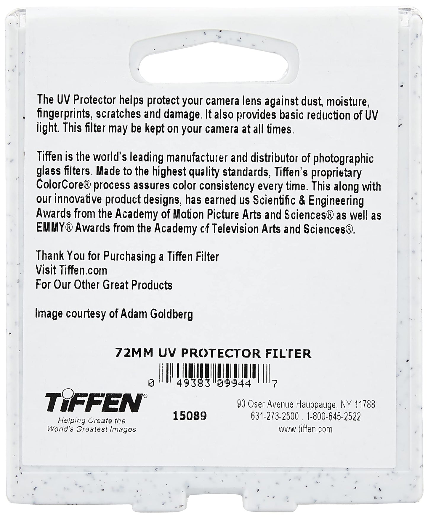 Tiffen 72UVP Slim 72mm UV Protection Filter for Camera Lens, Clear Optical Glass, Impact Resistant