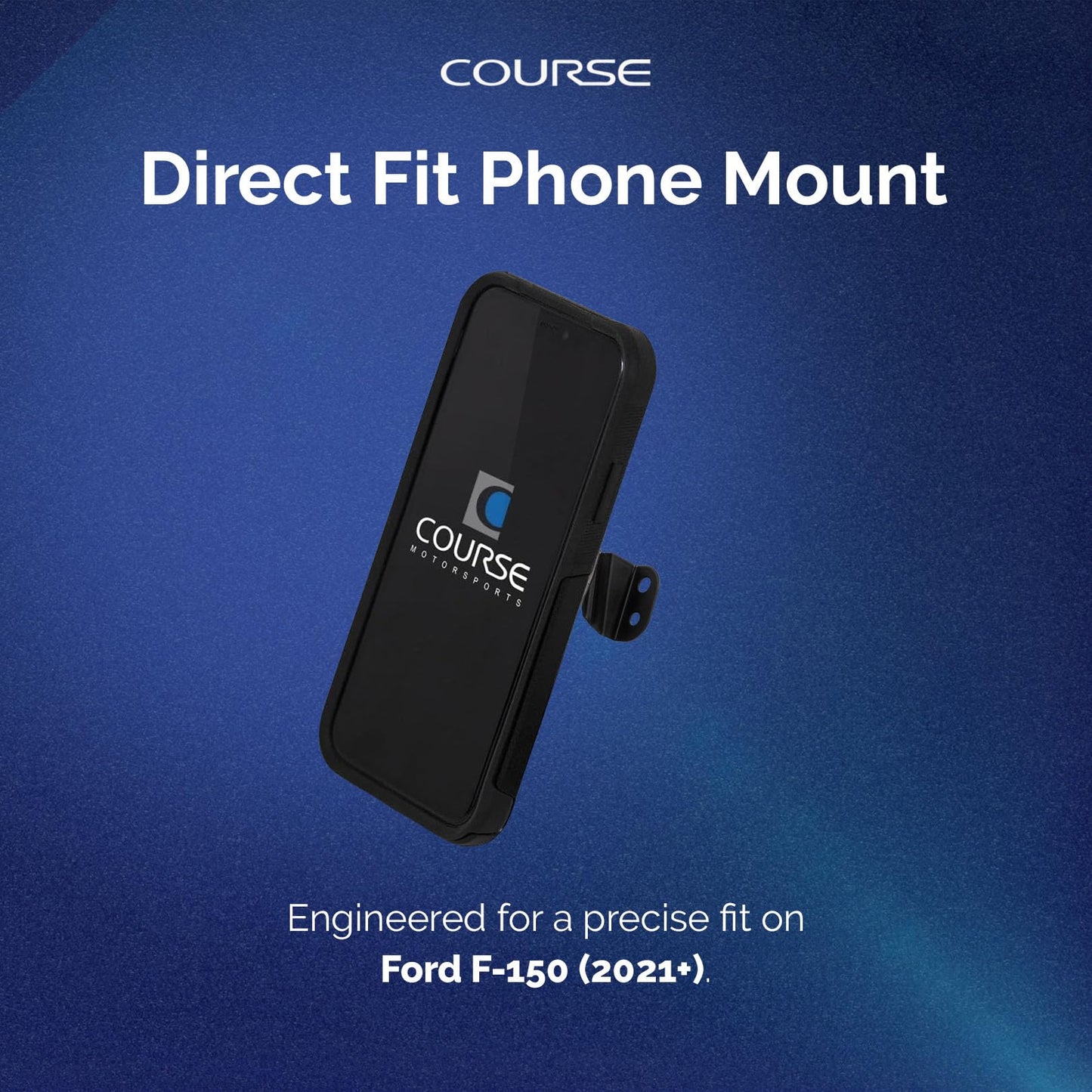 Course Motorsports Direct Fit Phone Mount | MagSafe Compatible | Wireless or Magnetic Charging Head | Custom Dash Mount | Compatible with Ford F-150