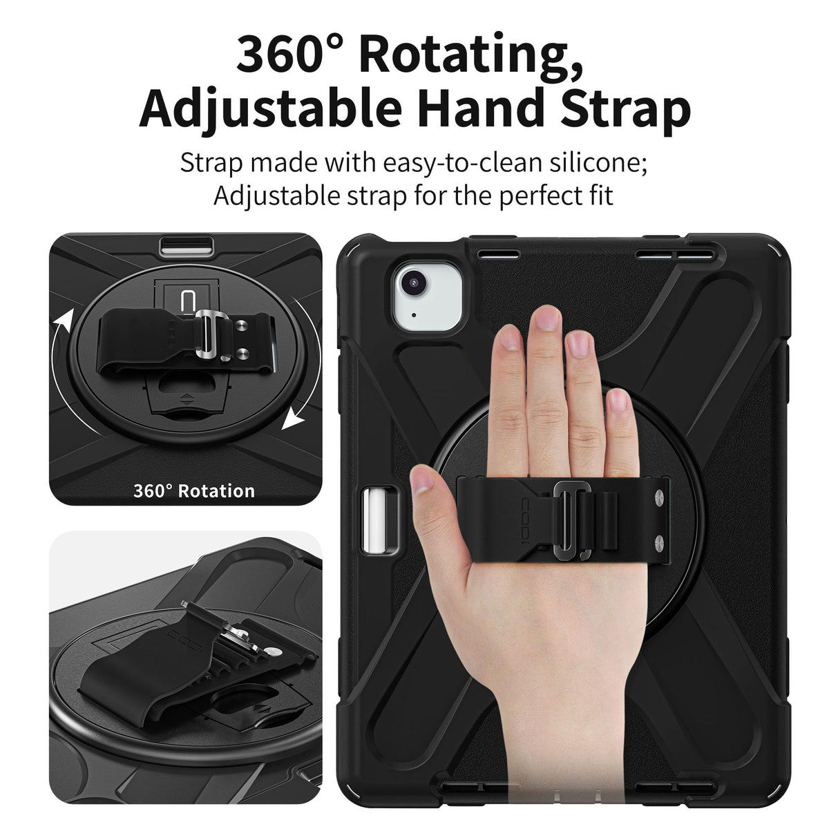 CODi Rugged Case with Integrated Screen Protector for iPad Air 11" (M2, M3, M4), iPad Pro 11" (1-4 Gen), iPad Air 10.9" (4th, 5th Gen) - Drop-Tested