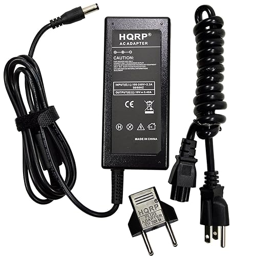 HQRP 19V AC Adapter Compatible with Intel NUC Kit NUC5i5RYK NUC5i7RYH NUC5i3RYK Power Supply Cord Adaptor + Euro Plug Adapter
