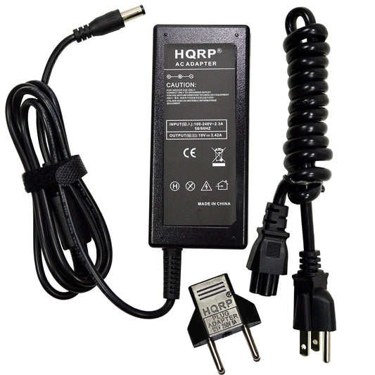 HQRP 19V AC Adapter Compatible with Intel NUC Kit NUC5i5RYK NUC5i7RYH NUC5i3RYK Power Supply Cord Adaptor + Euro Plug Adapter