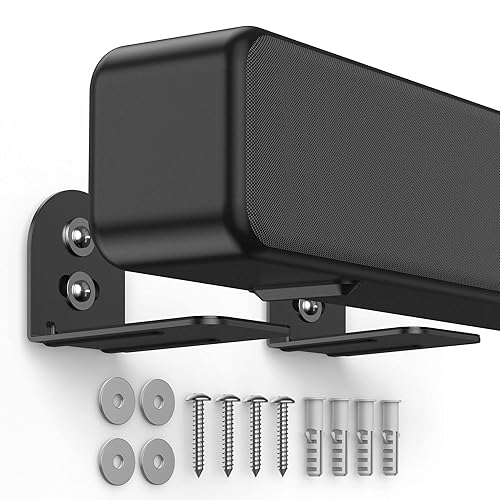 HomeMount Universal Soundbar Wall Mount - Adjustable Sound bar Mounts Mounting Shelf Stand Bracket for Fire TV/Samsung/TCL Channel Home