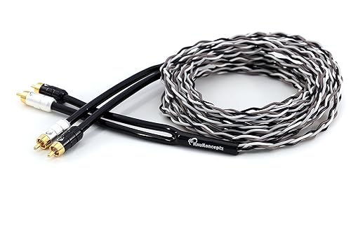 KnuKonceptz Krux Audiophile 1/2M Interlaced 3D Copper Twisted Pair 1.5ft RCA Cable