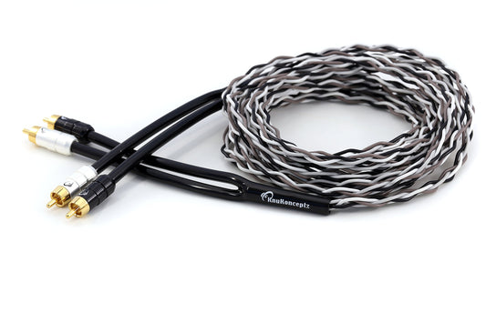 KnuKonceptz Krux Audiophile 1/2M Interlaced 3D Copper Twisted Pair 1.5ft RCA Cable