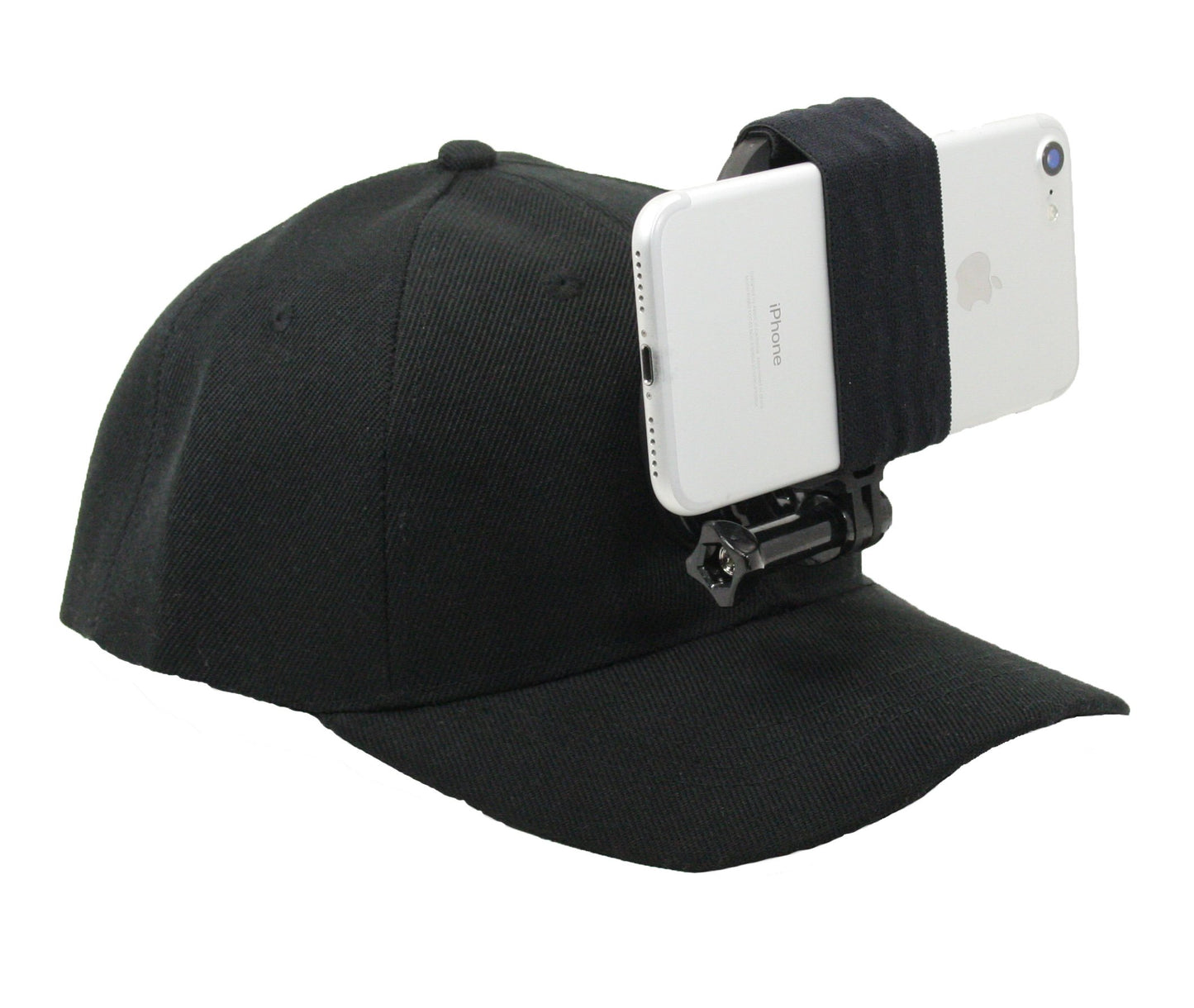 OCTO MOUNT - Baseball Hat Compatible with Smartphone or GoPro Camera Head Mount. Compatible with Any Cell Phone or Action Camera. iPhone, Samsung