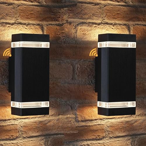 iYogaled Dawn to Dusk Outdoor Light Fixture, Front Porch Light-Bulbs Included, Exterior Wall Sconce, Up and Down Lights Outdoor for House, Modern