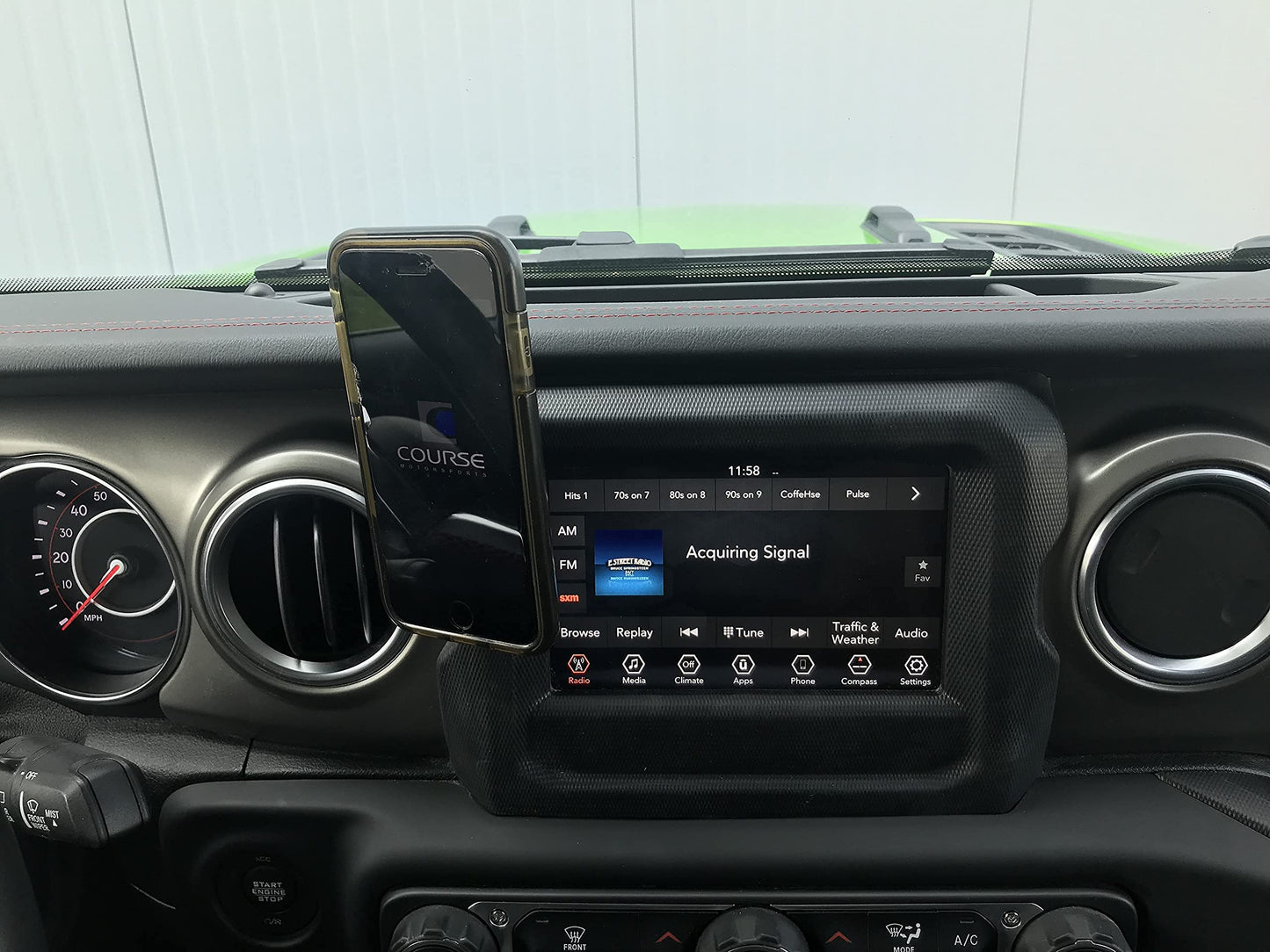 Course Motorsports DirectFit Magnetic Phone Mount and Car Phone Holder for Jeep Wrangler/Gladiator/Rubicon 2018-2023 - Magnetic Head