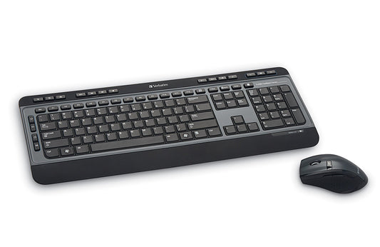 Verbatim 99788 Multimedia Wireless Mouse and Keyboard with 2.4GHz Nano Receiver, Black