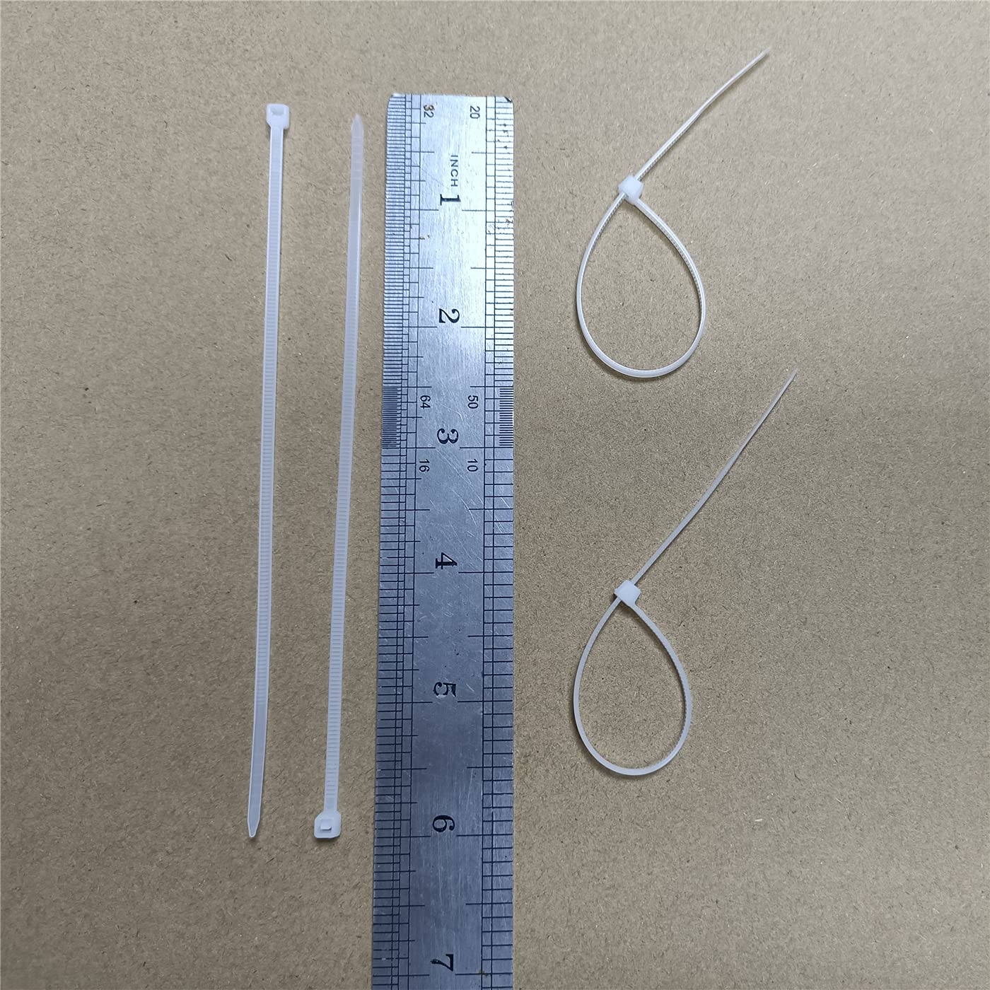 1000 pcs 6 inch Cable Zip Ties Heavy Duty, Premium Plastic Wire Ties with 18 LBS Tensile Strength, UV Resistant Cable Ties, Self-Locking White Nylon